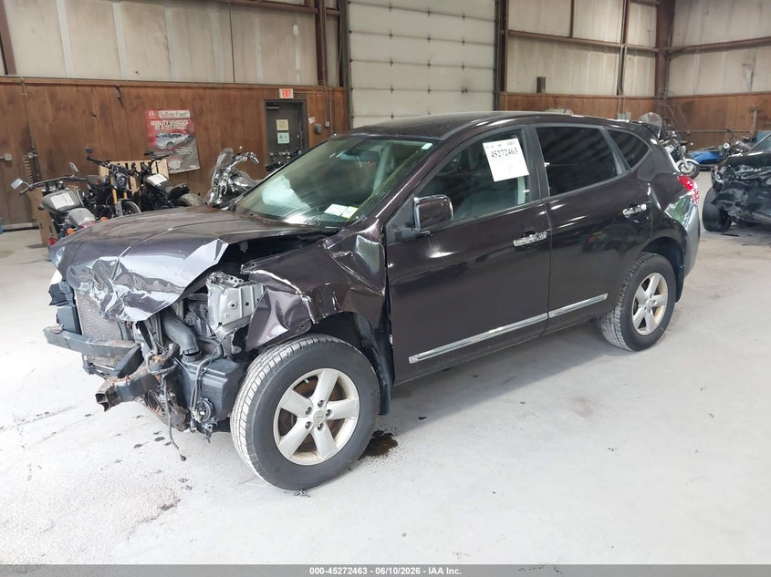 2013 Nissan Rogue VIN JN8AS5MV9DW614019 IAAI salvage auction — FRONT END, Mv-907A (New York), sold $400 on 2026-07-08 (photo 2)