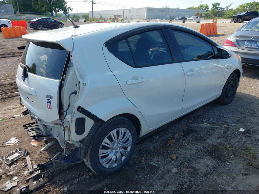 2014 Toyota Prius c VIN JTDKDTB31E1080304 IAAI salvage auction — REAR END, Salvage Title, sold $1,500 on 2026-07-16 (photo 4)
