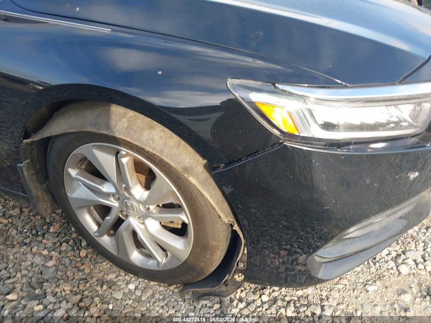 2018 Honda Accord VIN 1HGCV1F18JA043308 IAAI salvage auction — RIGHT FRONT, Salvage Title, sold $3,750 on 2026-07-10 (photo 6)