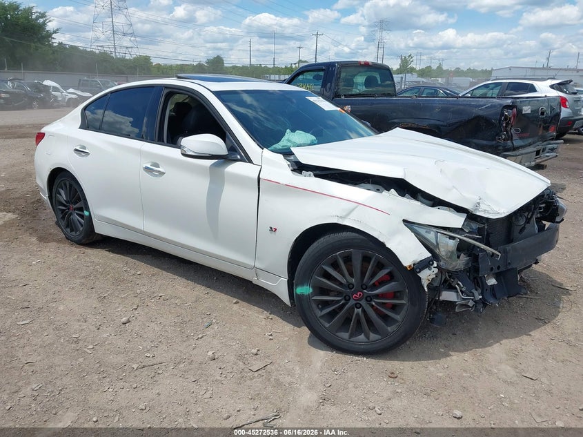 2014 Infiniti Q50 VIN JN1BV7AR5EM707405 IAAI salvage auction — FRONT END, Salvage (Ohio), sold $575 on 2026-07-16 (photo 1)