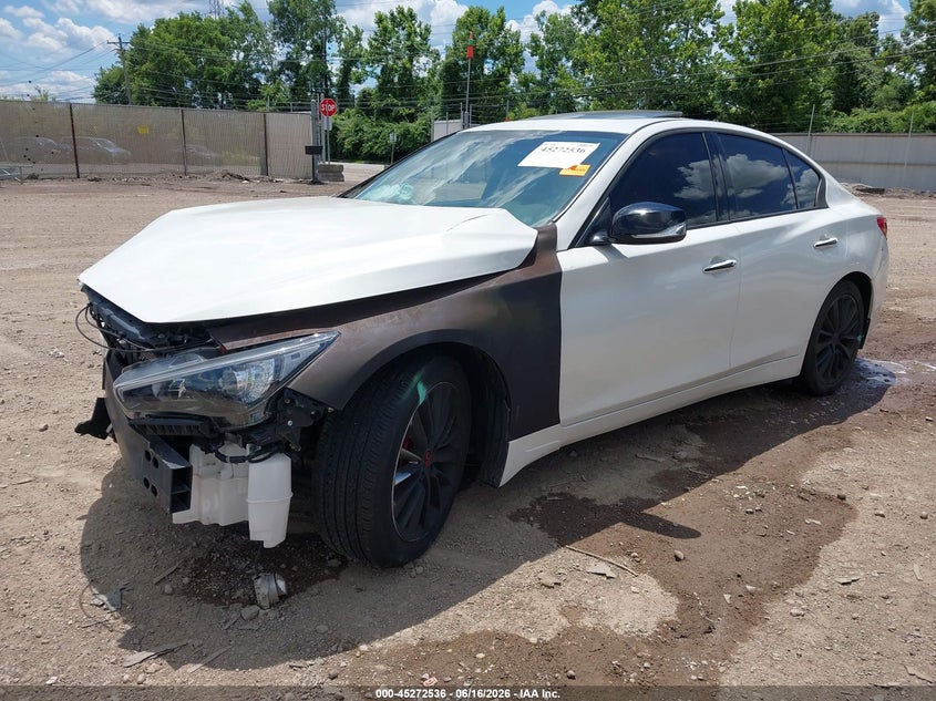 2014 Infiniti Q50 VIN JN1BV7AR5EM707405 IAAI salvage auction — FRONT END, Salvage (Ohio), sold $575 on 2026-07-16 (photo 2)