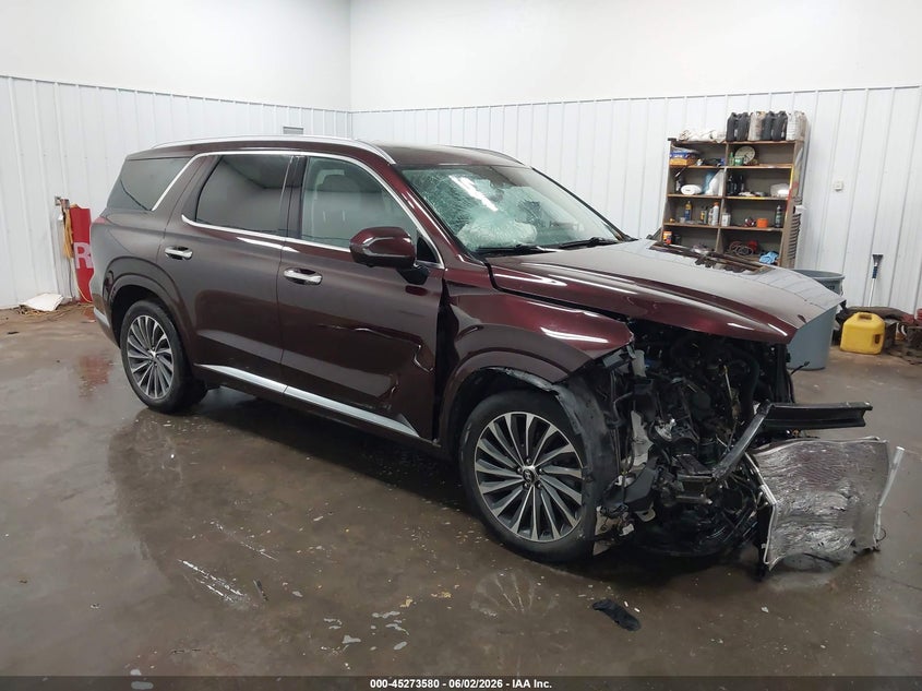 2024 Hyundai Palisade VIN KM8R7DGE5RU704482 IAAI salvage auction — FRONT END, Salvage Title, sold $25 on 2026-07-28 (photo 1)