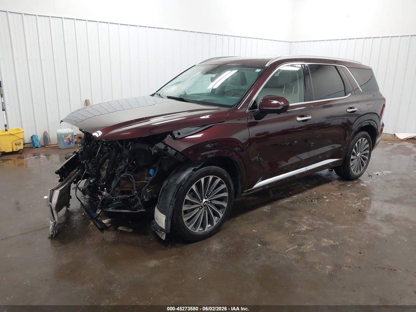 2024 Hyundai Palisade VIN KM8R7DGE5RU704482 IAAI salvage auction — FRONT END, Salvage Title, sold $25 on 2026-07-28 (photo 2)