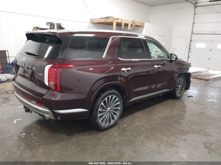 2024 Hyundai Palisade VIN KM8R7DGE5RU704482 IAAI salvage auction — FRONT END, Salvage Title, sold $25 on 2026-07-28 (photo 4)