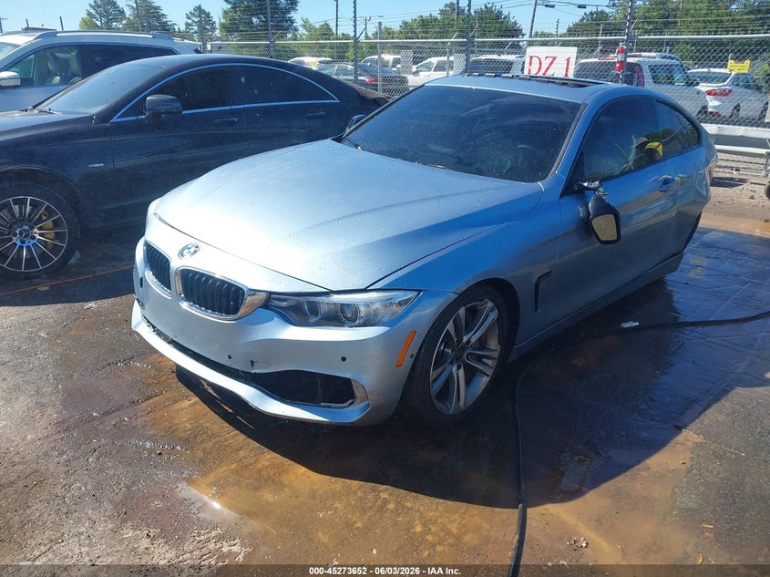 2014 BMW 4er VIN WBA3R1C59EK191586 IAAI salvage auction — REAR END, Salvage Title, sold $2,250 on 2026-07-06 (photo 2)