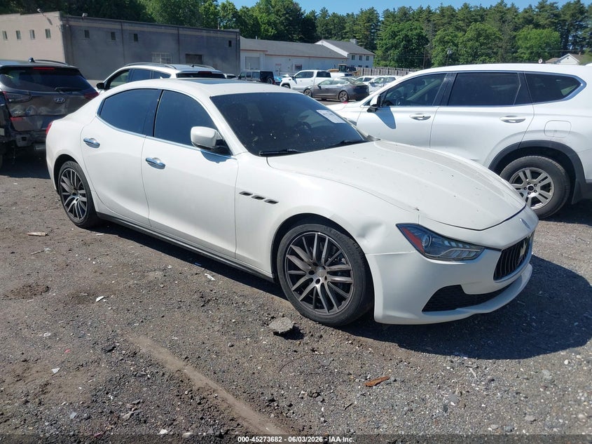 2015 Maserati Ghibli VIN ZAM57XSA1F1162069 IAAI salvage auction — SIDE, Reconstructed (Massachusetts), sold $1,700 on 2026-07-24 (photo 1)