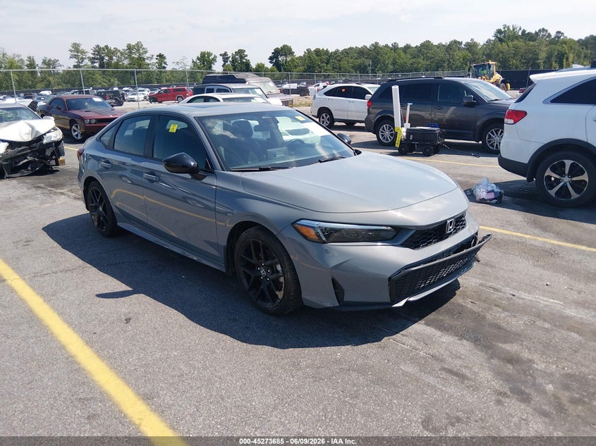 2025 Honda Civic VIN 2HGFE4F84SH344401 IAAI salvage auction — FRONT END, Salvage Title, sold $9,400 on 2026-07-31 (photo 1)
