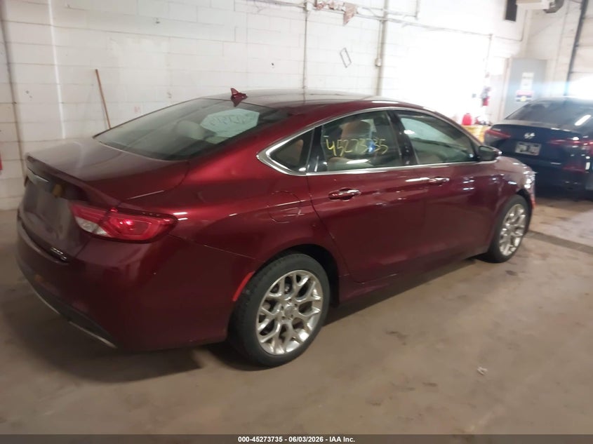 2015 Chrysler 200 VIN 1C3CCCEG9FN592994 IAAI salvage auction — RIGHT FRONT, Salvage Title, sold $50 on 2026-07-29 (photo 4)