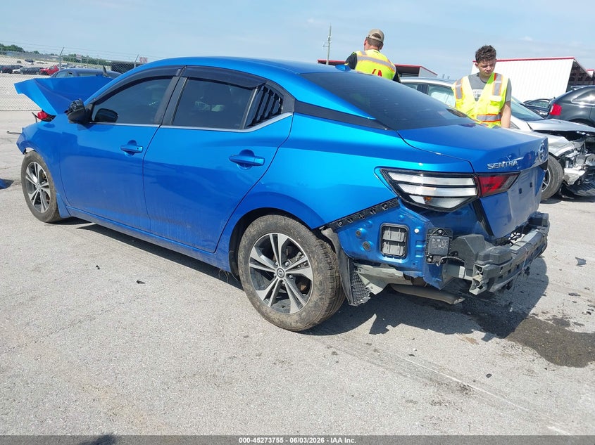 2022 Nissan Sentra VIN 3N1AB8CV3NY237571 IAAI salvage auction — FRONT & REAR, Salvage Title, sold $100 on 2026-07-30 (photo 3)