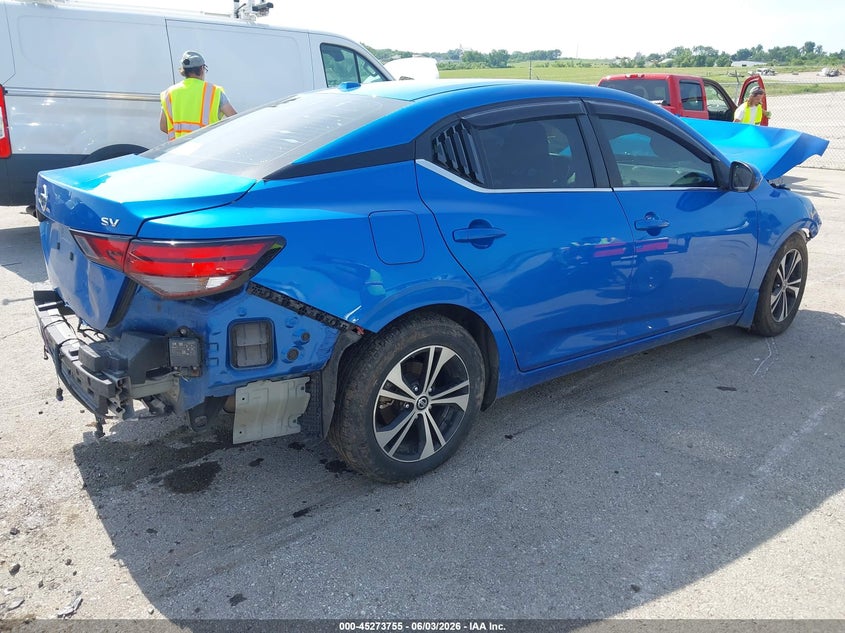 2022 Nissan Sentra VIN 3N1AB8CV3NY237571 IAAI salvage auction — FRONT & REAR, Salvage Title, sold $100 on 2026-07-30 (photo 4)