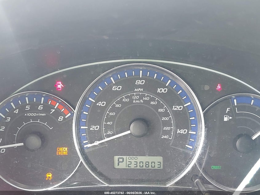 2011 Subaru Forester VIN JF2SHABCXBH717008 IAAI salvage auction — NORMAL WEAR, Clear (Delaware), sold $400 on 2026-07-27 (photo 7)