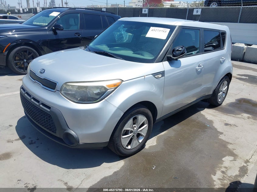 2014 Kia Soul VIN KNDJN2A24E7702211 IAAI salvage auction — NORMAL WEAR, Salvage Title, sold $725 on 2026-07-22 (photo 2)