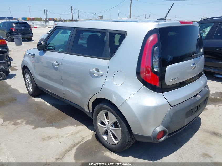 2014 Kia Soul VIN KNDJN2A24E7702211 IAAI salvage auction — NORMAL WEAR, Salvage Title, sold $725 on 2026-07-22 (photo 3)