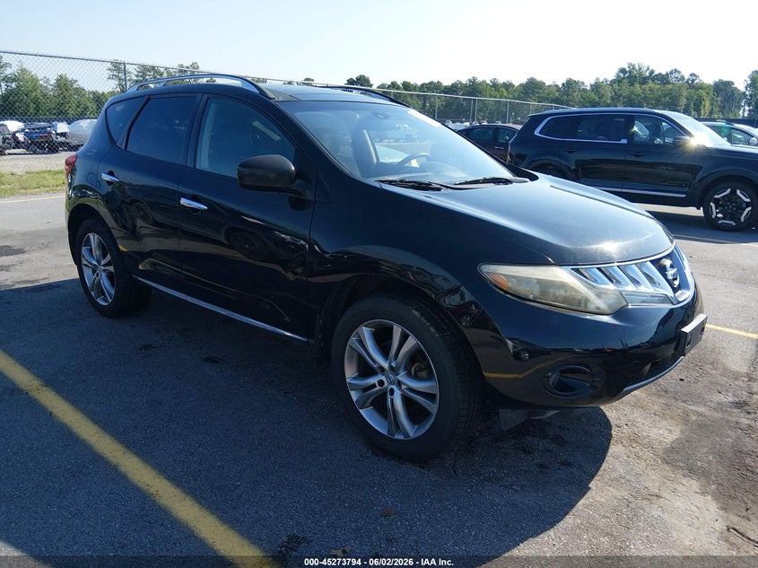 2009 Nissan Murano VIN JN8AZ18W29W103024 IAAI salvage auction — NORMAL WEAR, Clear (South Carolina), sold $325 on 2026-07-29 (photo 1)