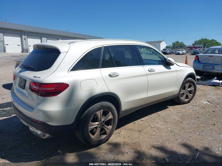 2018 Mercedes-benz Glc VIN WDC0G4KB4JV069998 IAAI salvage auction — FRONT END, Clear (Indiana), sold $6,400 on 2026-07-23 (photo 4)