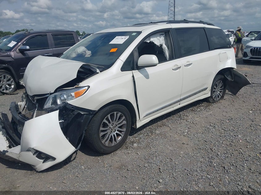 2019 Toyota Sienna VIN 5TDYZ3DC3KS989393 IAAI salvage auction — FRONT & REAR, Salvage (Arkansas), sold $1,375 on 2026-08-01 (photo 2)