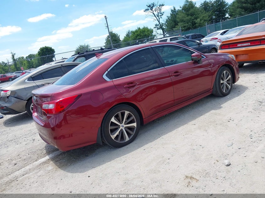 2016 Subaru LEGACY VIN 4S3BNBJ65G3041788 IAAI salvage auction — REAR END, Salvage Title, sold $825 on 2026-08-23 (photo 4)