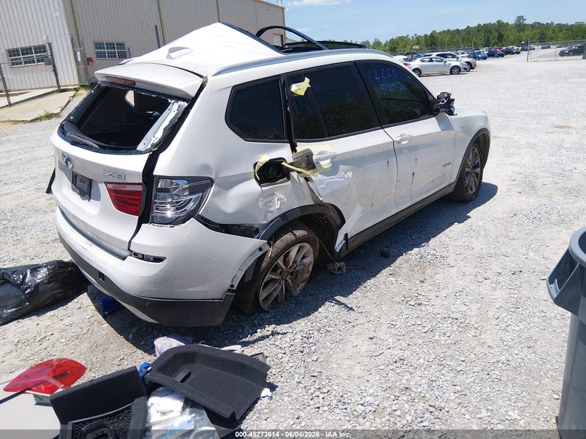 2017 BMW X3 VIN 5UXWZ7C3XH0V87591 IAAI salvage auction — ALL OVER, Salvage (Mississippi), sold $25 on 2026-07-24 (photo 4)