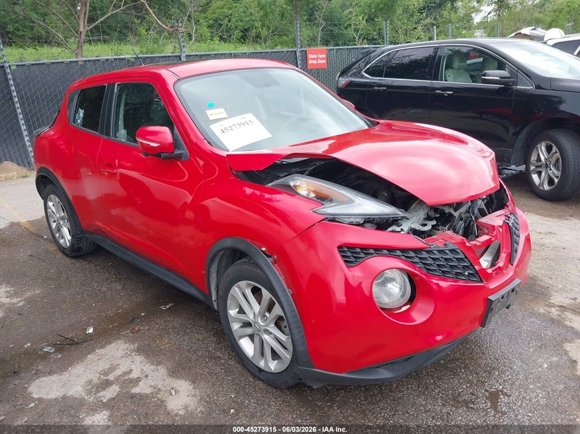 2015 Nissan Juke VIN JN8AF5MR6FT508820 IAAI salvage auction — FRONT END, Salvage Title, sold $700 on 2026-07-29 (photo 1)