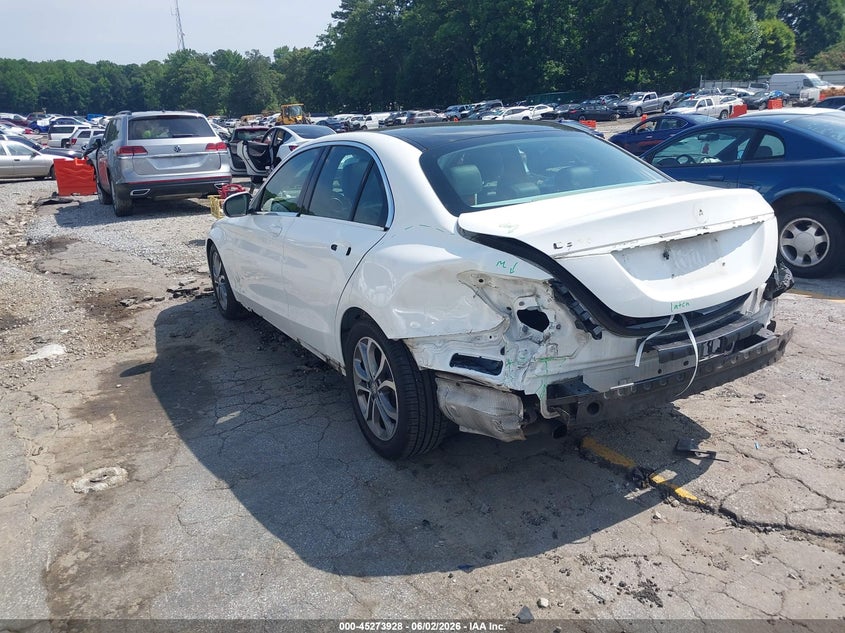 2017 Mercedes-benz C-klasse VIN WDDWF4JB9HR222050 IAAI salvage auction — REAR END, Salvage Title, sold $3,200 on 2026-07-22 (photo 3)