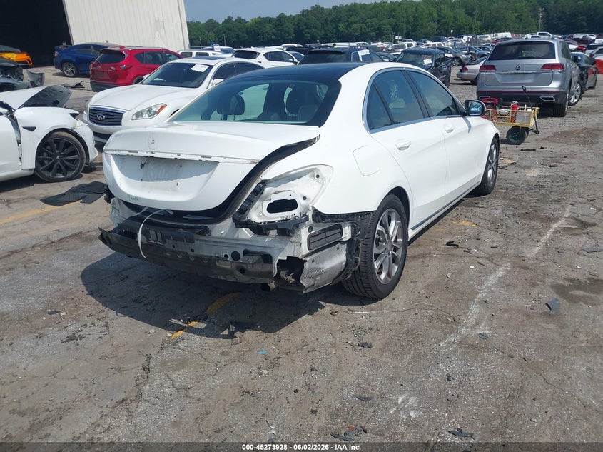 2017 Mercedes-benz C-klasse VIN WDDWF4JB9HR222050 IAAI salvage auction — REAR END, Salvage Title, sold $3,200 on 2026-07-22 (photo 4)