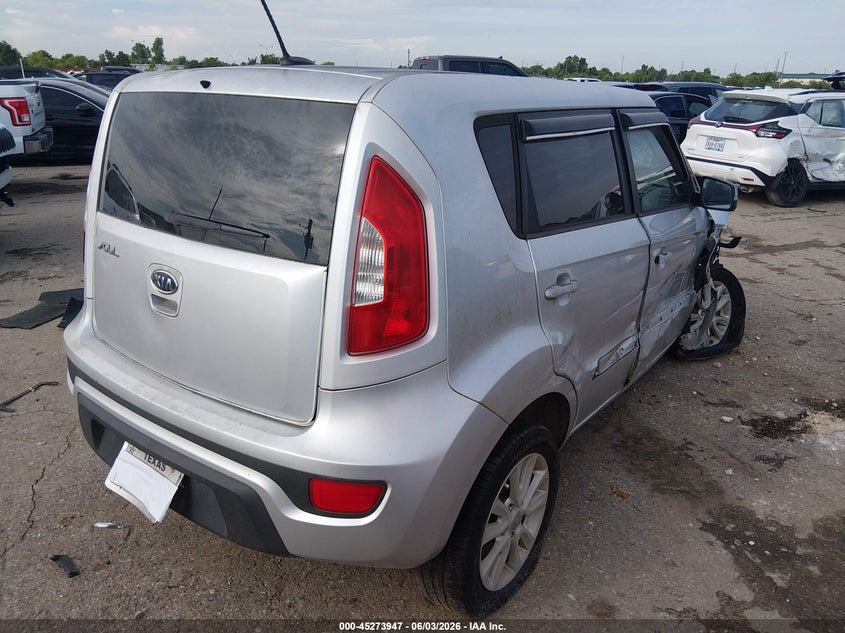 2012 Kia Soul VIN KNDJT2A6XC7391776 IAAI salvage auction — RIGHT SIDE, Original (Texas), sold $250 on 2026-07-15 (photo 4)