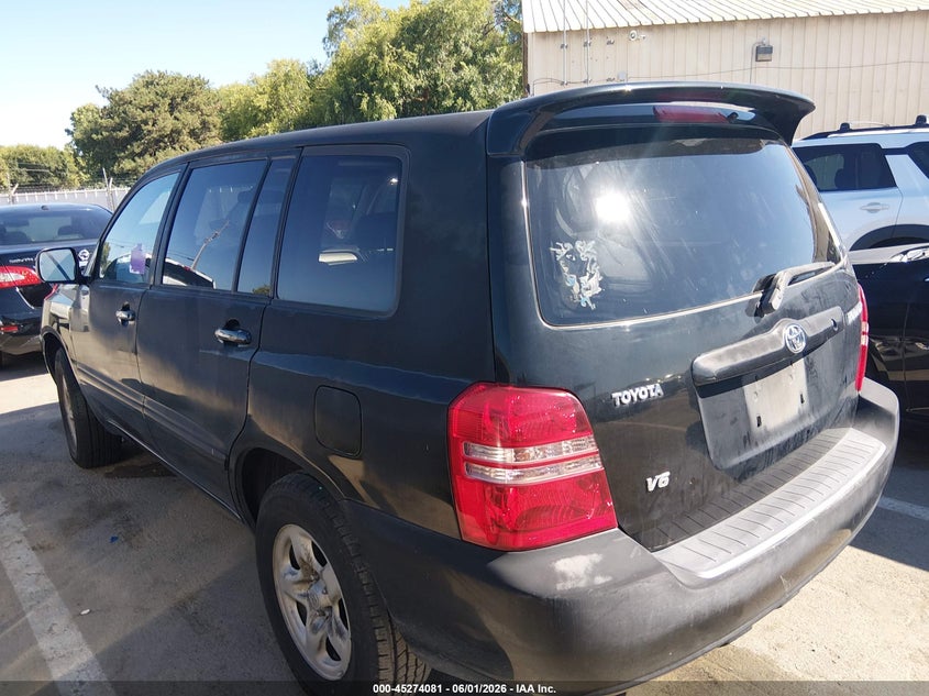 2003 Toyota Highlander VIN JTEGF21A830100816 IAAI salvage auction — NORMAL WEAR, Clear - Dealer Only (California), sold $725 on 2026-07-07 (photo 3)