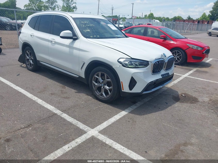 2023 BMW X3 VIN 5UX43DP06P9R87942 IAAI salvage auction — FRONT & REAR, Salvage Title, sold $16,100 on 2026-07-10 (photo 1)