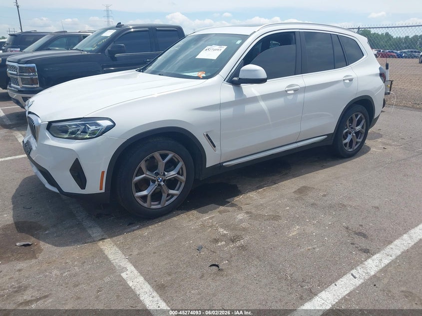 2023 BMW X3 VIN 5UX43DP06P9R87942 IAAI salvage auction — FRONT & REAR, Salvage Title, sold $16,100 on 2026-07-10 (photo 2)