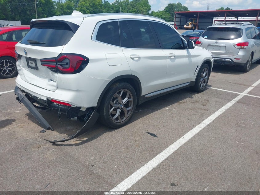 2023 BMW X3 VIN 5UX43DP06P9R87942 IAAI salvage auction — FRONT & REAR, Salvage Title, sold $16,100 on 2026-07-10 (photo 4)