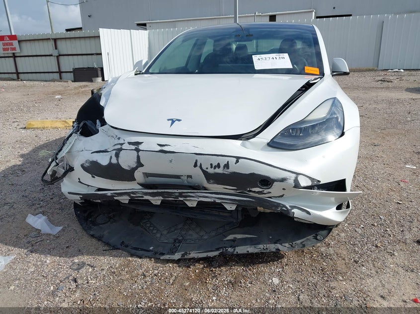 2021 Tesla Model 3 VIN 5YJ3E1EA3MF982152 IAAI salvage auction — FRONT END, Original (Texas), sold $6,650 on 2026-07-16 (photo 6)