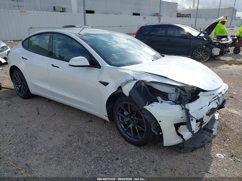 2021 Tesla Model 3 VIN 5YJ3E1EA3MF982152 IAAI salvage auction — FRONT END, Original (Texas), sold $6,650 on 2026-07-16 (photo 1)