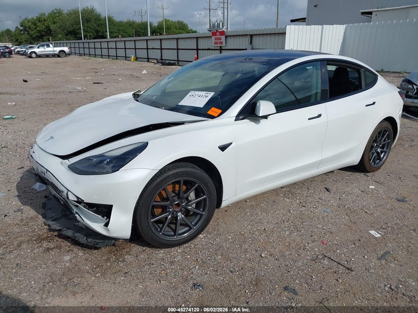 2021 Tesla Model 3 VIN 5YJ3E1EA3MF982152 IAAI salvage auction — FRONT END, Original (Texas), sold $6,650 on 2026-07-16 (photo 2)