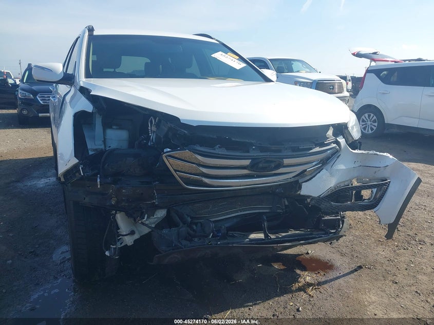 2015 Hyundai Santa fe VIN 5XYZU3LB1FG295218 IAAI salvage auction — FRONT END, Clear (Arkansas), sold $1,450 on 2026-07-29 (photo 6)