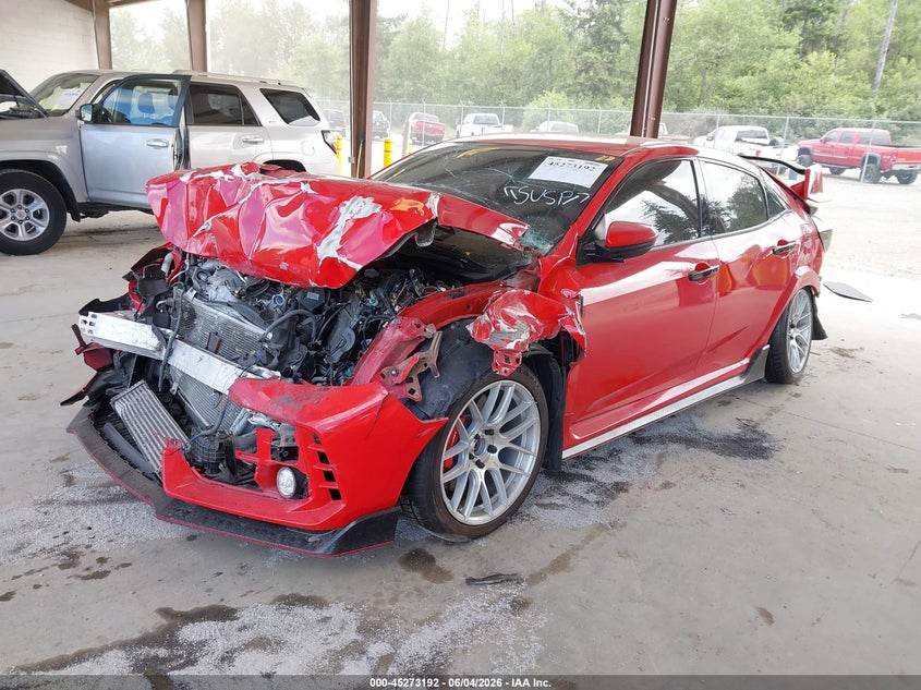 2018 Honda Civic type r VIN SHHFK8G78JU202480 IAAI salvage auction — ALL OVER, Salvage Title, sold $25 on 2026-08-01 (photo 2)