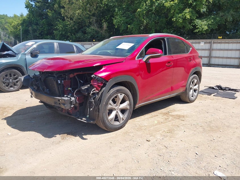 2017 Lexus Nx VIN JTJYARBZ5H2083518 IAAI salvage auction — FRONT END, Clear (Tennessee), sold $5,700 on 2026-07-29 (photo 2)
