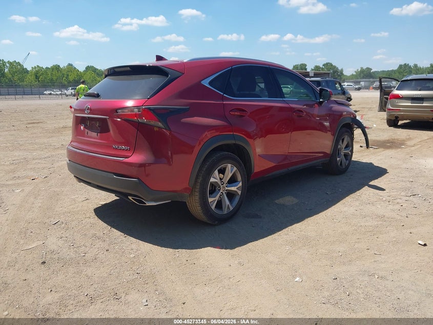 2017 Lexus Nx VIN JTJYARBZ5H2083518 IAAI salvage auction — FRONT END, Clear (Tennessee), sold $5,700 on 2026-07-29 (photo 4)