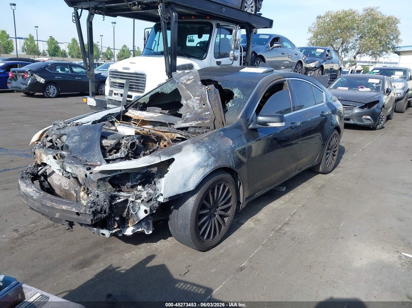 2011 Acura Tl VIN 19UUA8F22BA008508 IAAI salvage auction — ENGINE BURN, Non-Repairable Certificate (California), sold $25 on 2026-07-09 (photo 2)