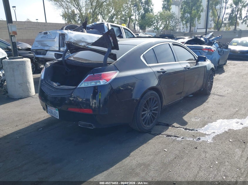 2011 Acura Tl VIN 19UUA8F22BA008508 IAAI salvage auction — ENGINE BURN, Non-Repairable Certificate (California), sold $25 on 2026-07-09 (photo 4)