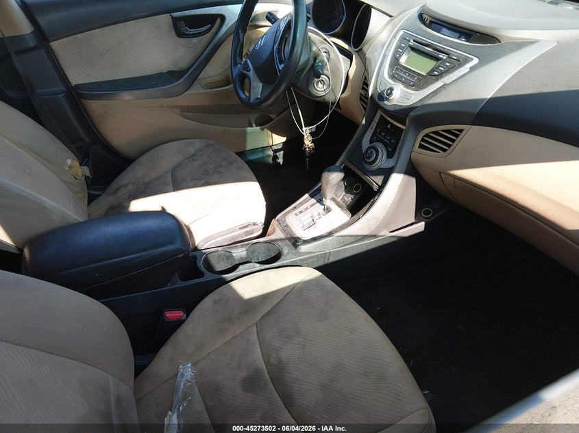 2012 Hyundai Elantra VIN KMHDH4AE6CU339768 IAAI salvage auction — FRONT END, Salvage (Texas), sold $375 on 2026-07-07 (photo 5)