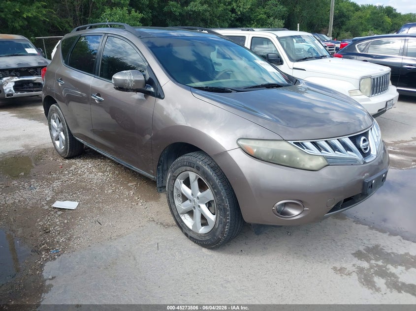 2009 Nissan Murano VIN JN8AZ18W99W131242 IAAI salvage auction — REPOSSESSION, Nrc Lienholder Repossession Paperwork (Texas), sold $450 on 2026-07-06 (photo 1)
