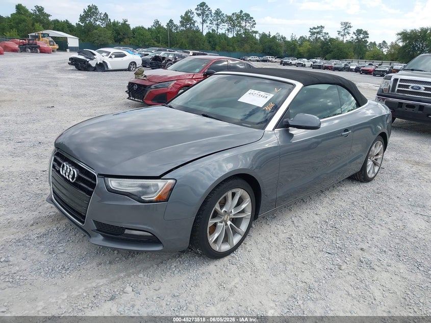 2013 Audi A5 VIN WAUCFAFH9DN004715 IAAI salvage auction — WATER/FLOOD, Salvage Title, sold $1,000 on 2026-07-16 (photo 2)
