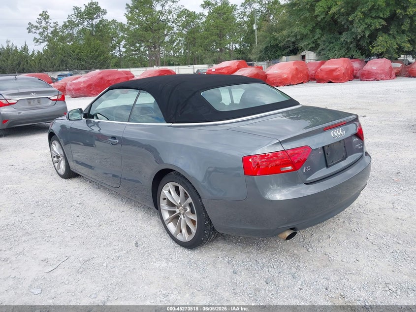 2013 Audi A5 VIN WAUCFAFH9DN004715 IAAI salvage auction — WATER/FLOOD, Salvage Title, sold $1,000 on 2026-07-16 (photo 3)