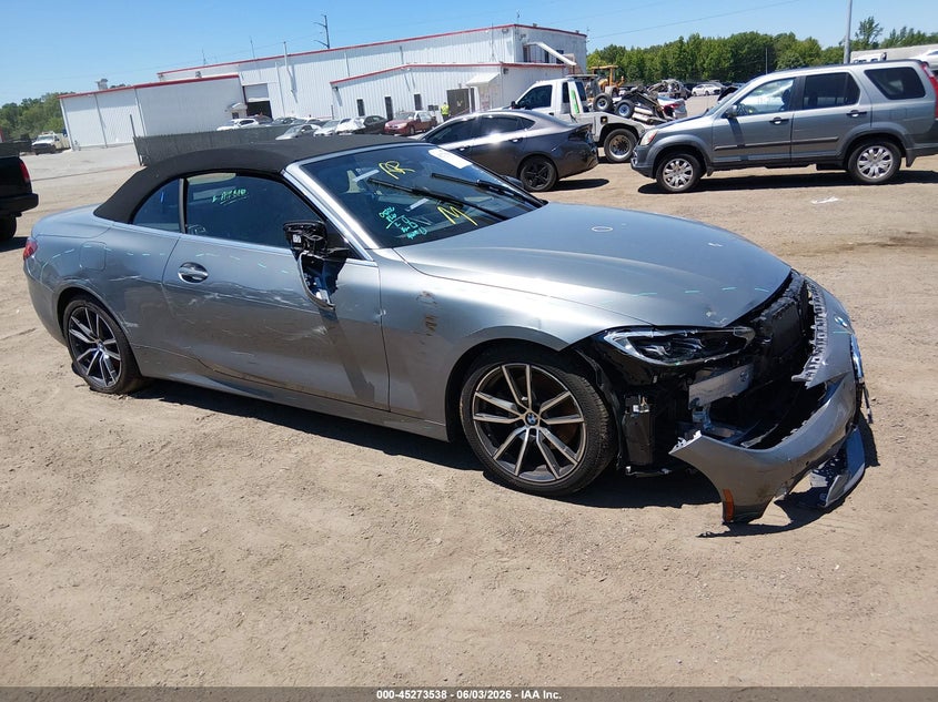 2024 BMW 4er VIN WBA23AT00RCR69307 IAAI salvage auction — FRONT END, Salvage Title, sold $10,400 on 2026-07-31 (photo 1)