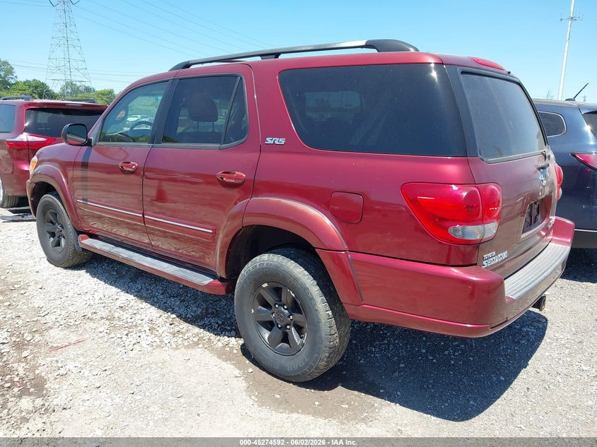 2007 Toyota Sequoia VIN 5TDBT44A67S278189 IAAI salvage auction — NORMAL WEAR, Original (Ohio), sold $1,150 on 2026-07-09 (photo 3)