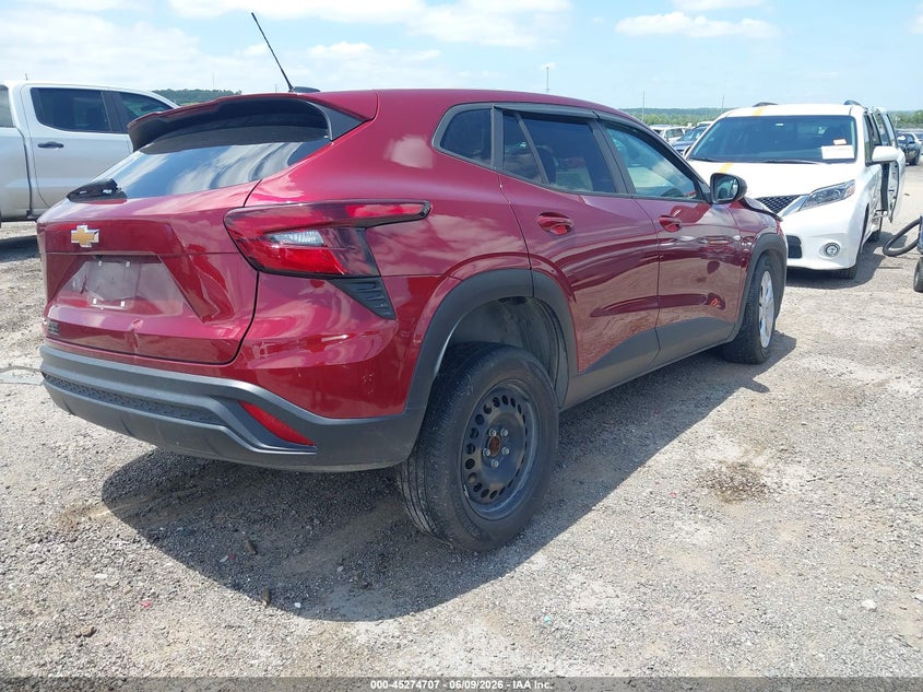 2025 Chevrolet Trax VIN KL77LFEP1SC010940 IAAI salvage auction — LEFT FRONT, Junk (Oklahoma), sold $2,350 on 2026-08-01 (photo 4)