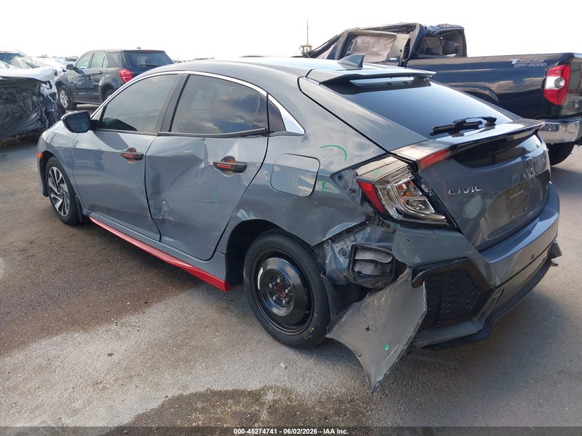 2018 Honda Civic VIN SHHFK7H26JU238018 IAAI salvage auction — REAR END, Original (Texas), sold $5,000 on 2026-07-12 (photo 3)