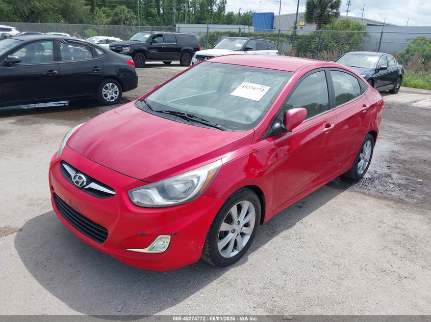 2012 Hyundai Accent VIN KMHCU4AE5CU080052 IAAI salvage auction — LEFT SIDE, Clear (Florida), sold $825 on 2026-07-22 (photo 2)