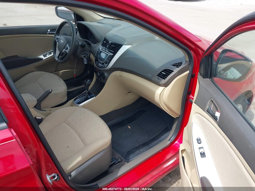 2012 Hyundai Accent VIN KMHCU4AE5CU080052 IAAI salvage auction — LEFT SIDE, Clear (Florida), sold $825 on 2026-07-22 (photo 5)