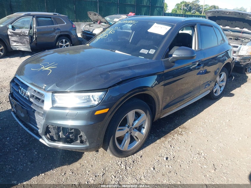 2018 Audi Q5 VIN WA1ANAFY8J2248182 IAAI salvage auction — FRONT & REAR, Mv-907A (New York), sold $6,100 on 2026-07-28 (photo 2)